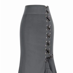 Victorian Style High Stretchy Nylon- Cotton Ruffled Fishtail Mermaid Skirt NEW!